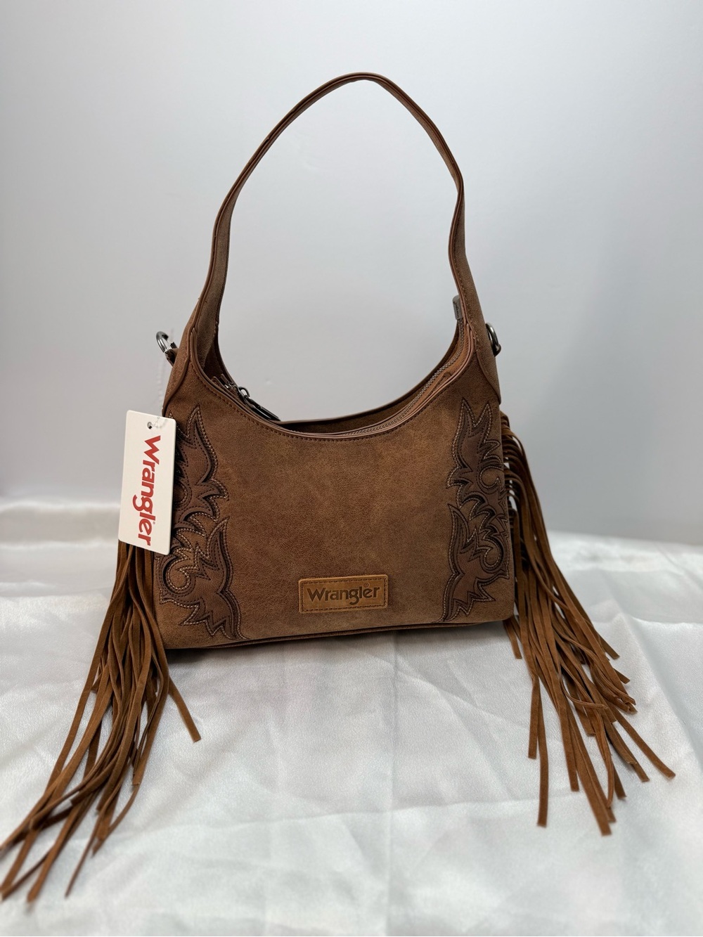 Wrangler Brown Western Fringe Shoulder Bag